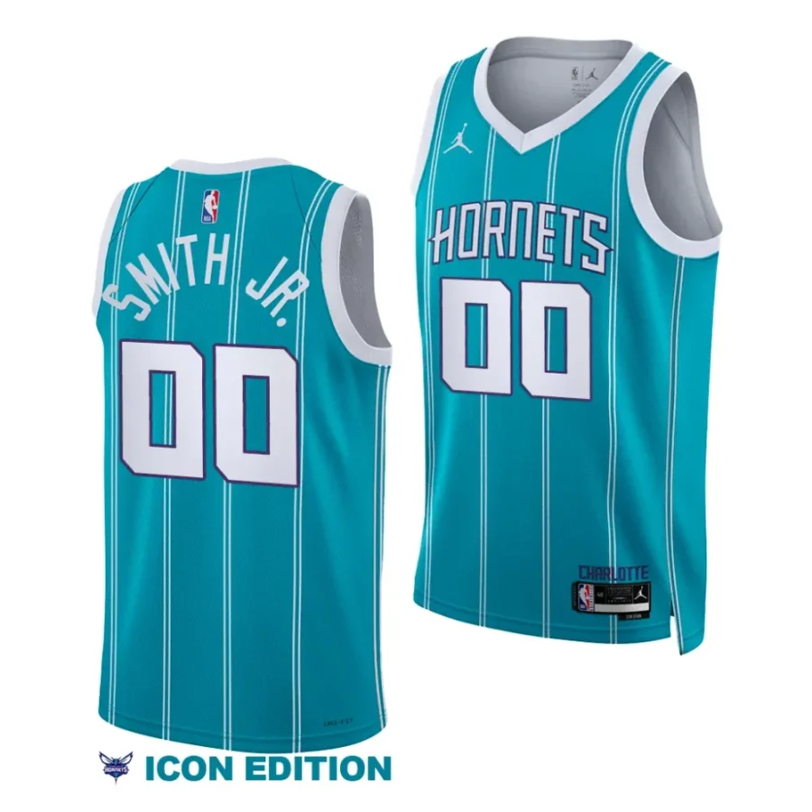 nick smith jr. hornets 2023 nba draft turquoise icon edition men jersey scaled