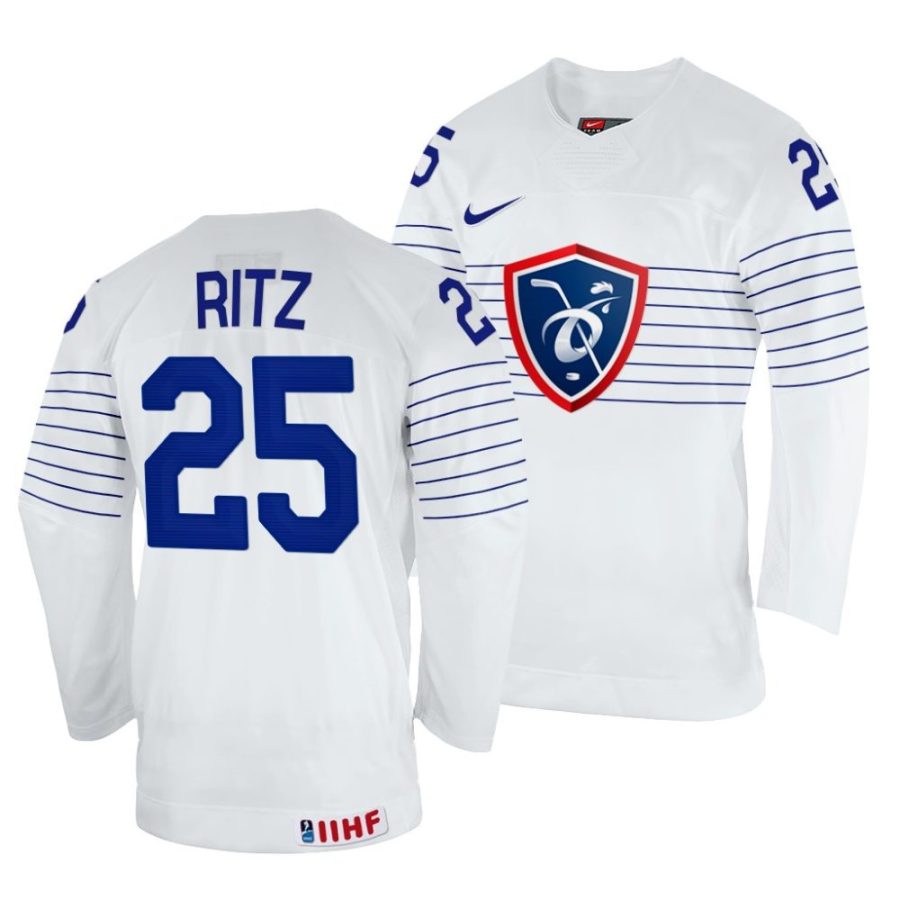 nicolas ritz white 2022 iihf world championship france home jersey scaled