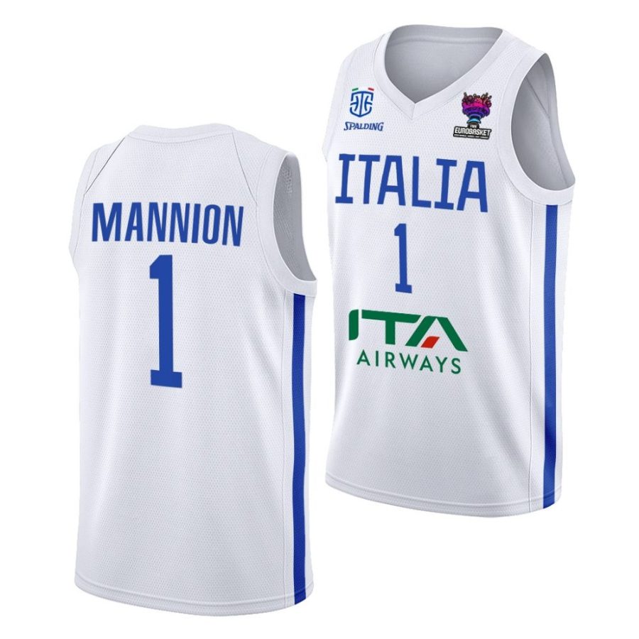 nicolo mannion italy eurobasket 2022 white away jersey scaled