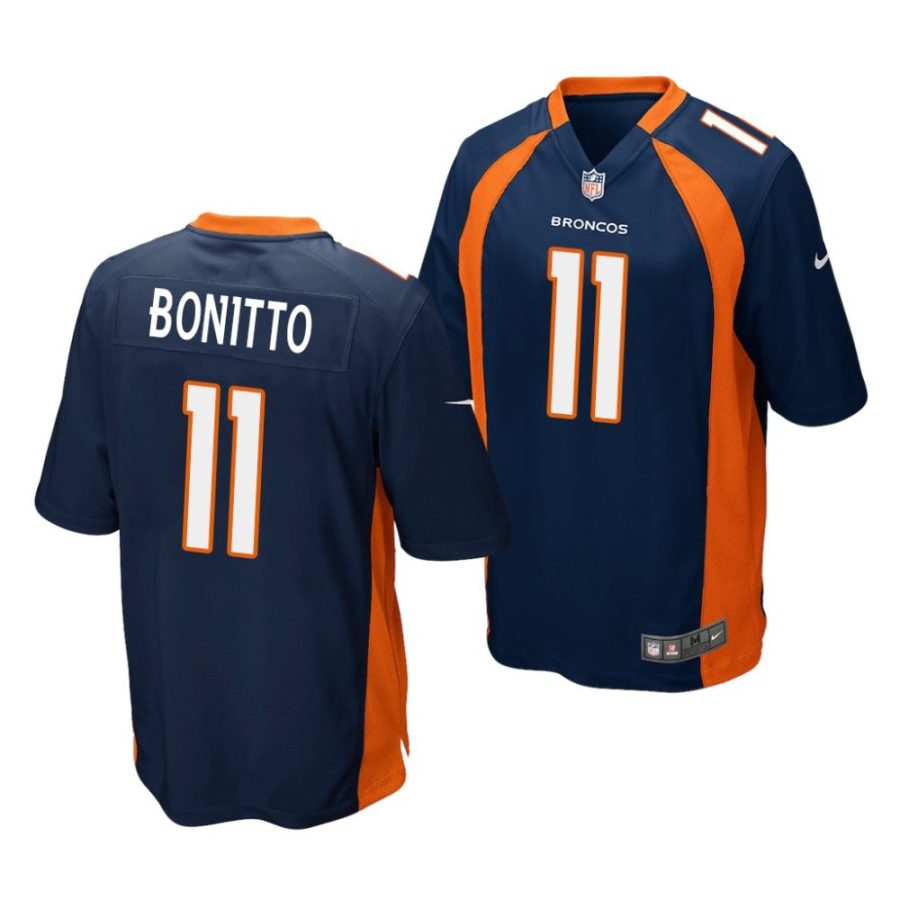 nik bonitto denver broncos 2022 nfl draft game men navy jersey scaled