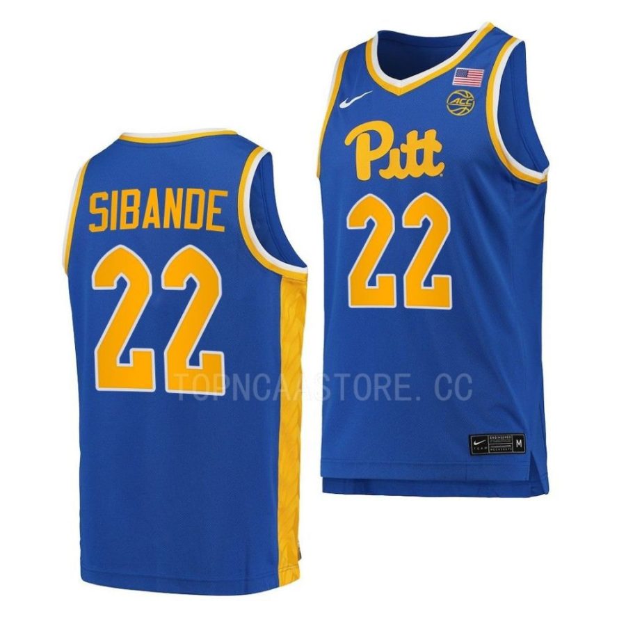 nike sibande pitt panthers 2022 23college basketball royal jersey scaled