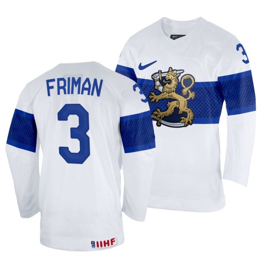 niklas friman home 2022 iihf world championship white jersey scaled