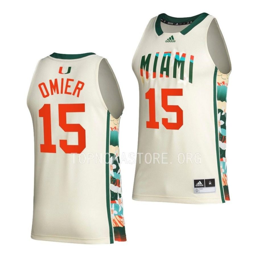 norchad omier miami hurricanes bhe basketball honoring black excellencewhite jersey scaled