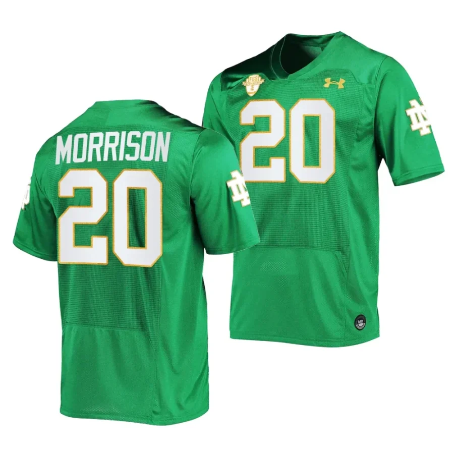 notre dame fighting irish benjamin morrison kelly green 2023college football jersey scaled