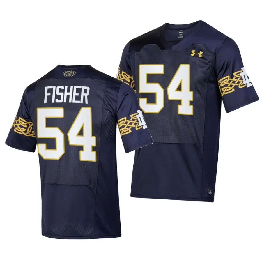 notre dame fighting irish blake fisher navy 2023 aer lingus college football classic replica jersey scaled