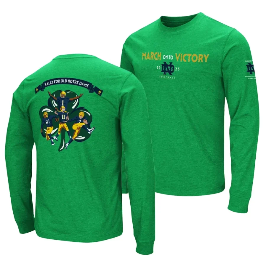 notre dame fighting irish green 2023 the shirt long sleeve men t shirt scaled