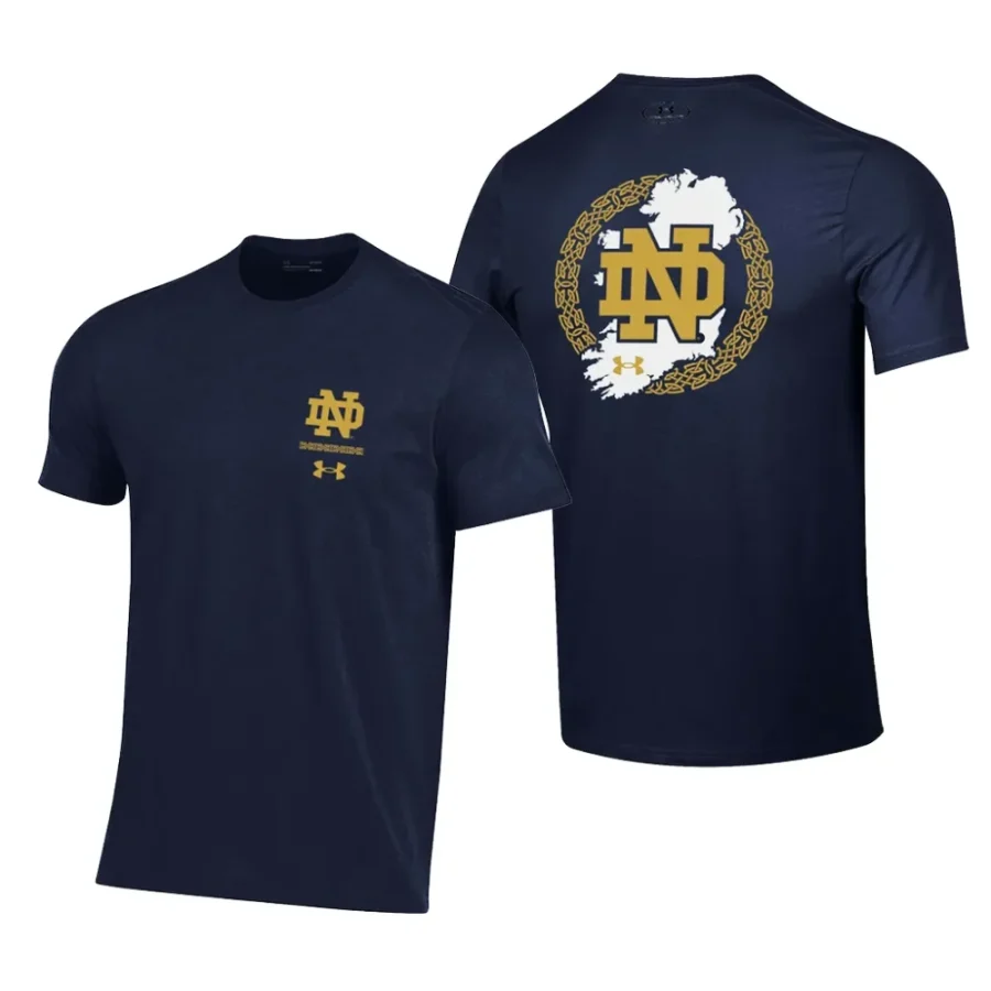 notre dame fighting irish navy 2023 aer lingus college football classic map performancecotton men t shirt scaled