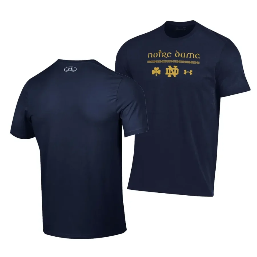 notre dame fighting irish navy 2023 aer lingus college football classic wordmarkperformance cotton men t shirt scaled