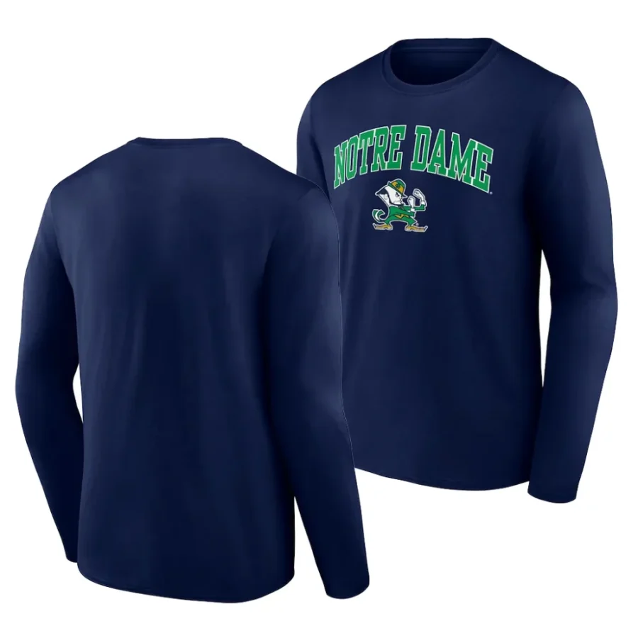 notre dame fighting irish navy campus long sleeve men t shirt scaled