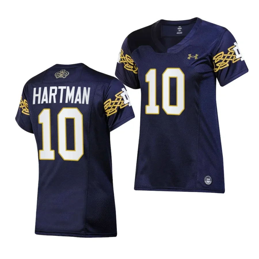 notre dame fighting irish sam hartman navy 2023 aer lingus college football classic replica womenjersey scaled