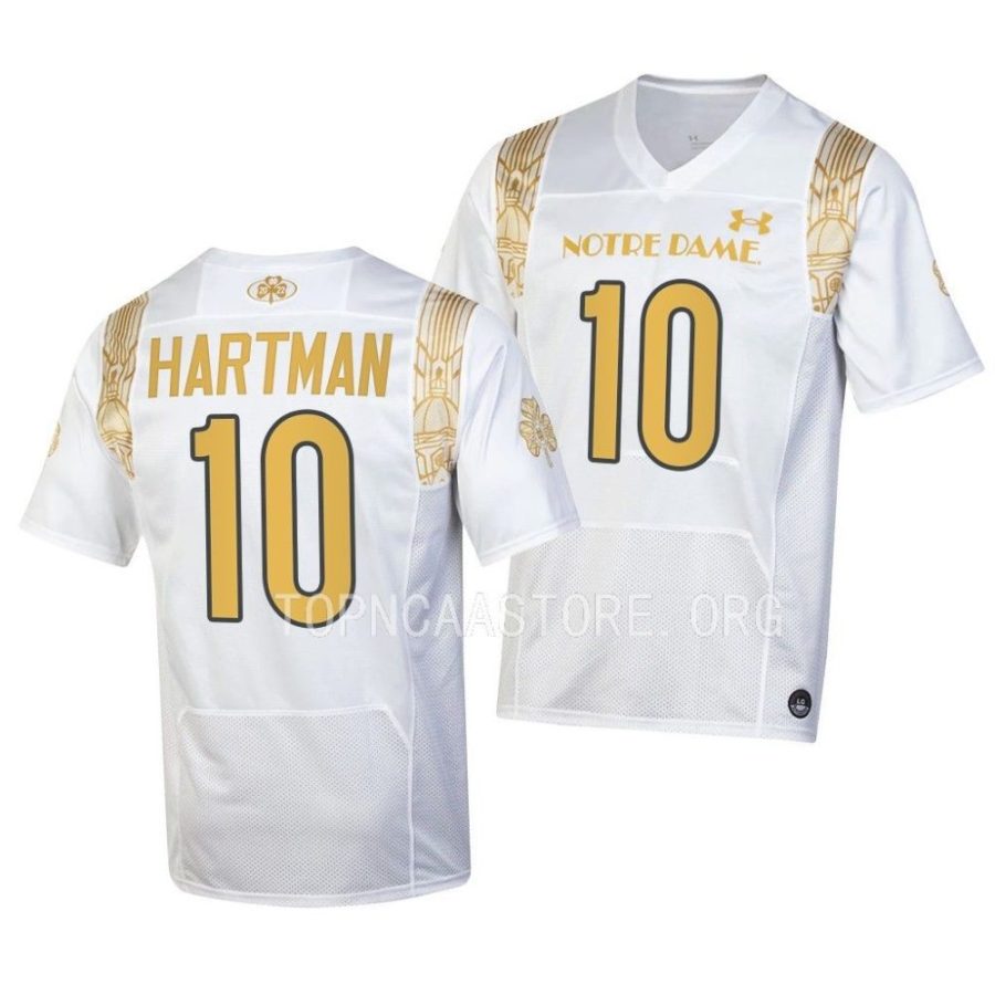 notre dame fighting irish sam hartman white 2022 shamrock series replica jersey scaled