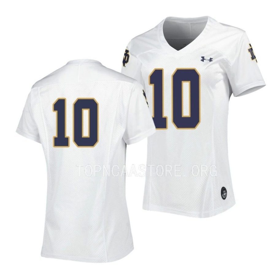 notre dame fighting irish sam hartman white replica football womenjersey scaled