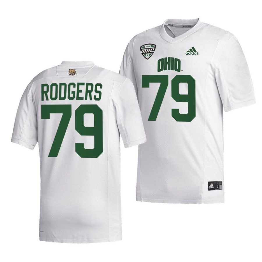 ohio bobcats brody rodgers white college football jersey scaled