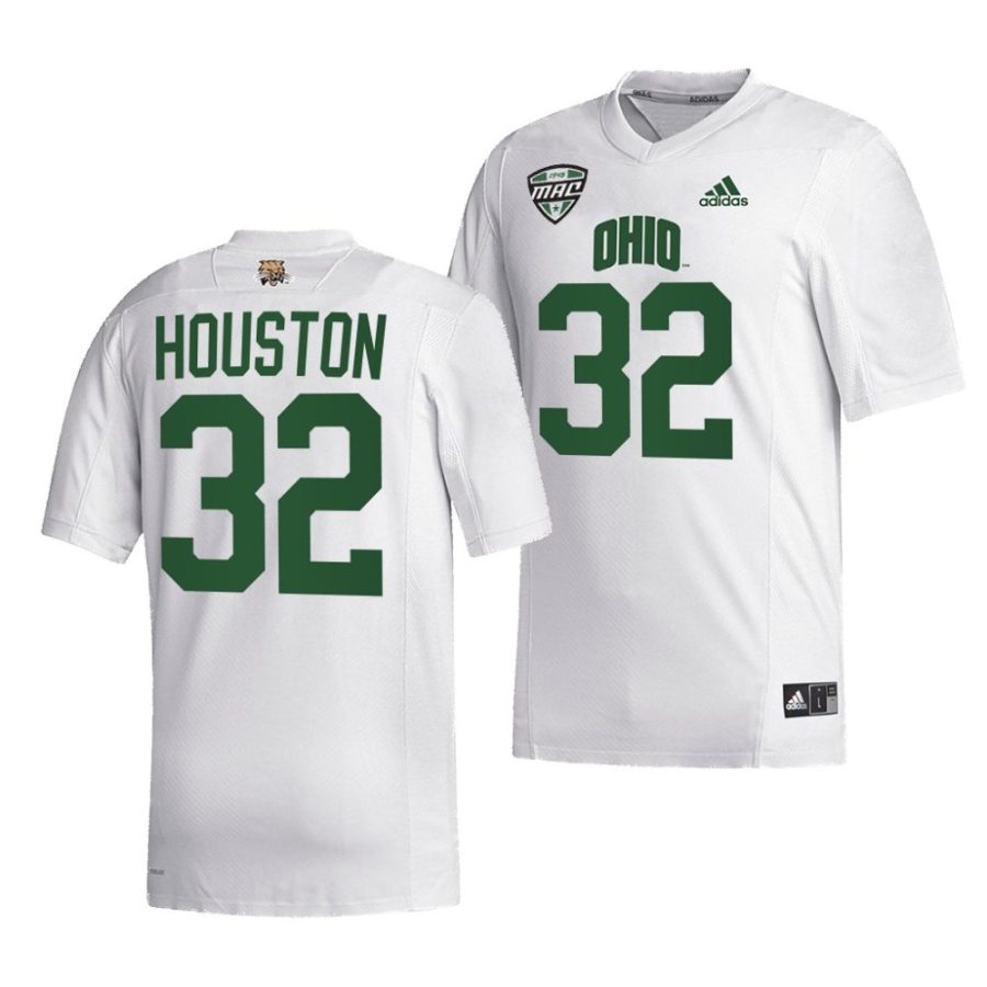 ohio bobcats bryce houston white college football jersey scaled