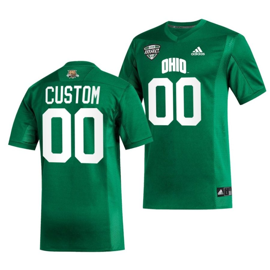 ohio bobcats custom green college football jersey scaled