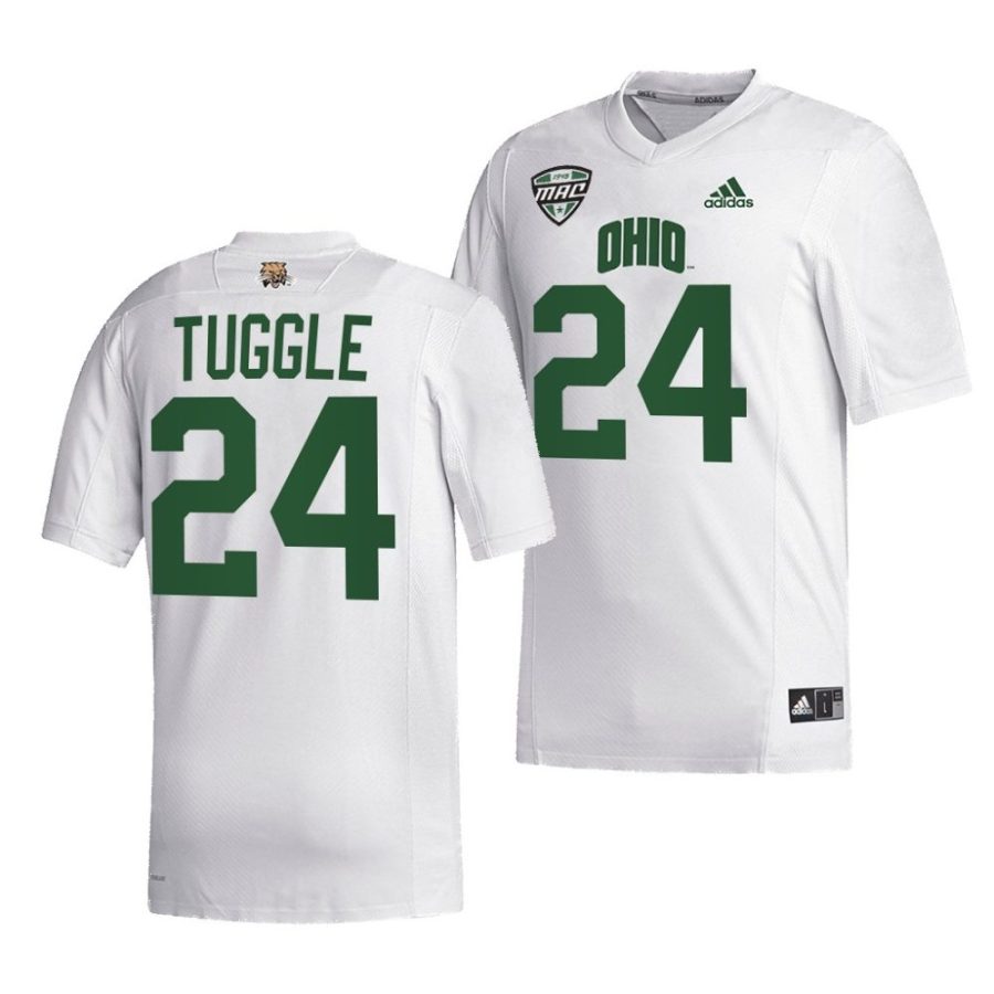 ohio bobcats de'montre tuggle white college football jersey scaled