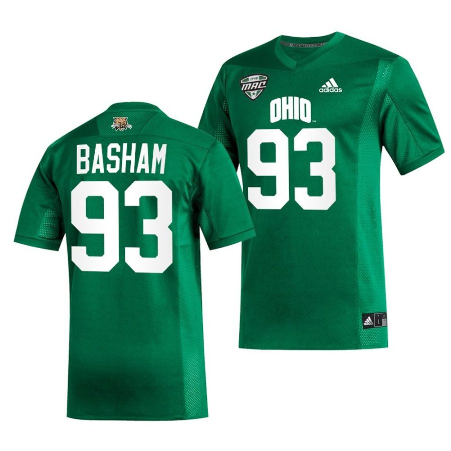 ohio bobcats tarell basham green college football jersey scaled