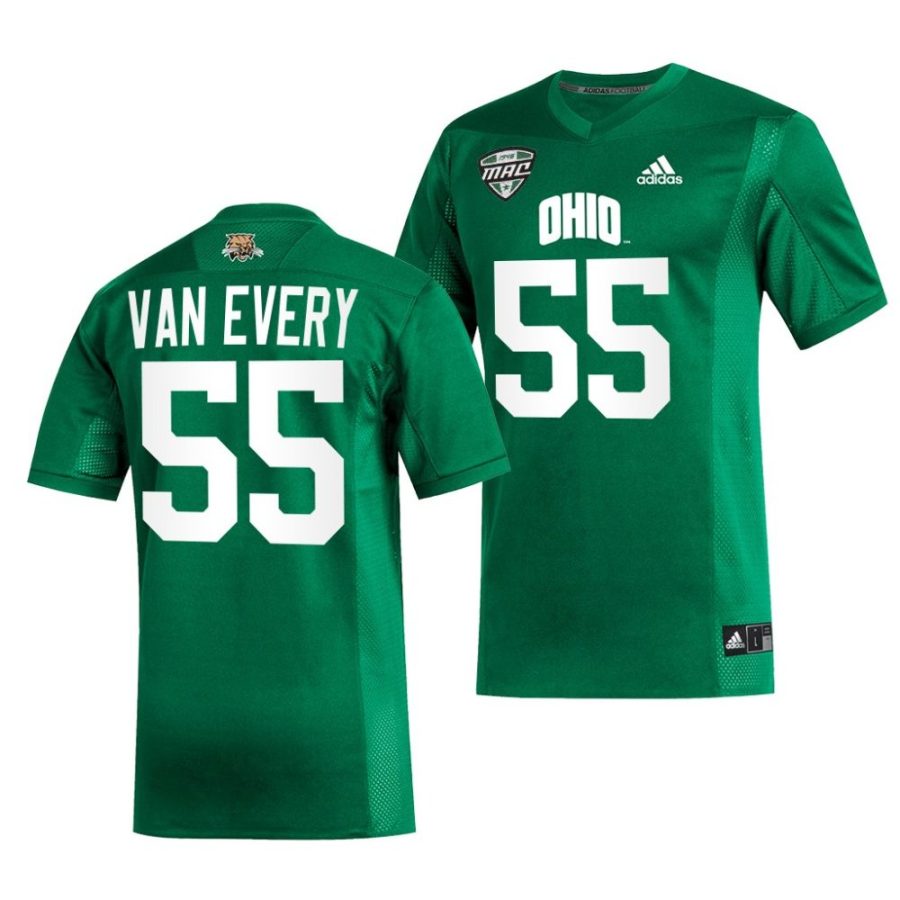 ohio bobcats vance van every green college football jersey scaled