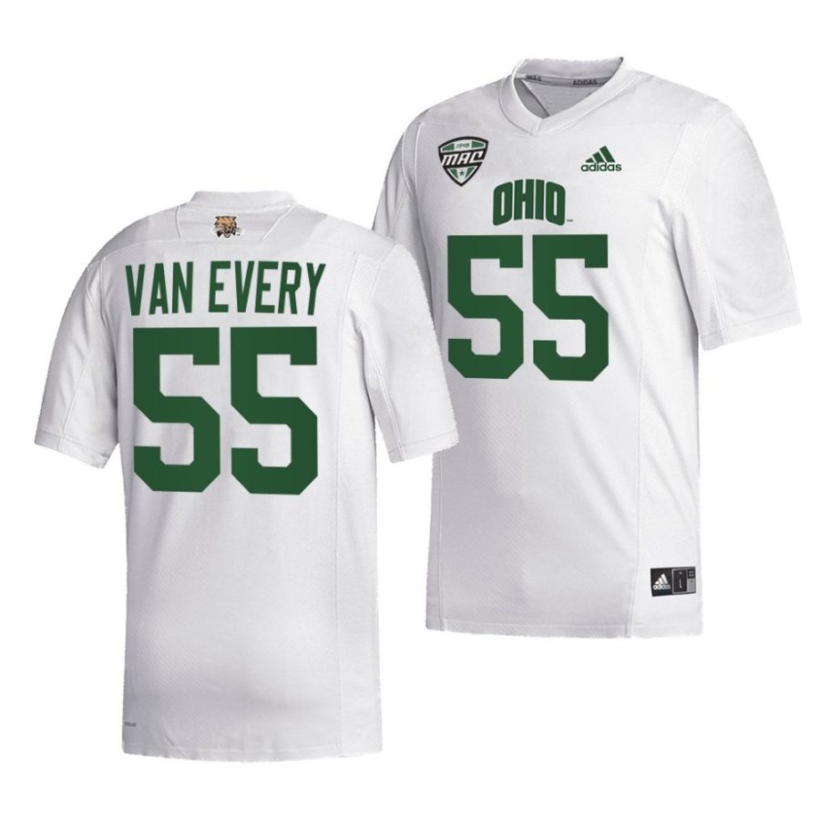 ohio bobcats vance van every white college football jersey scaled