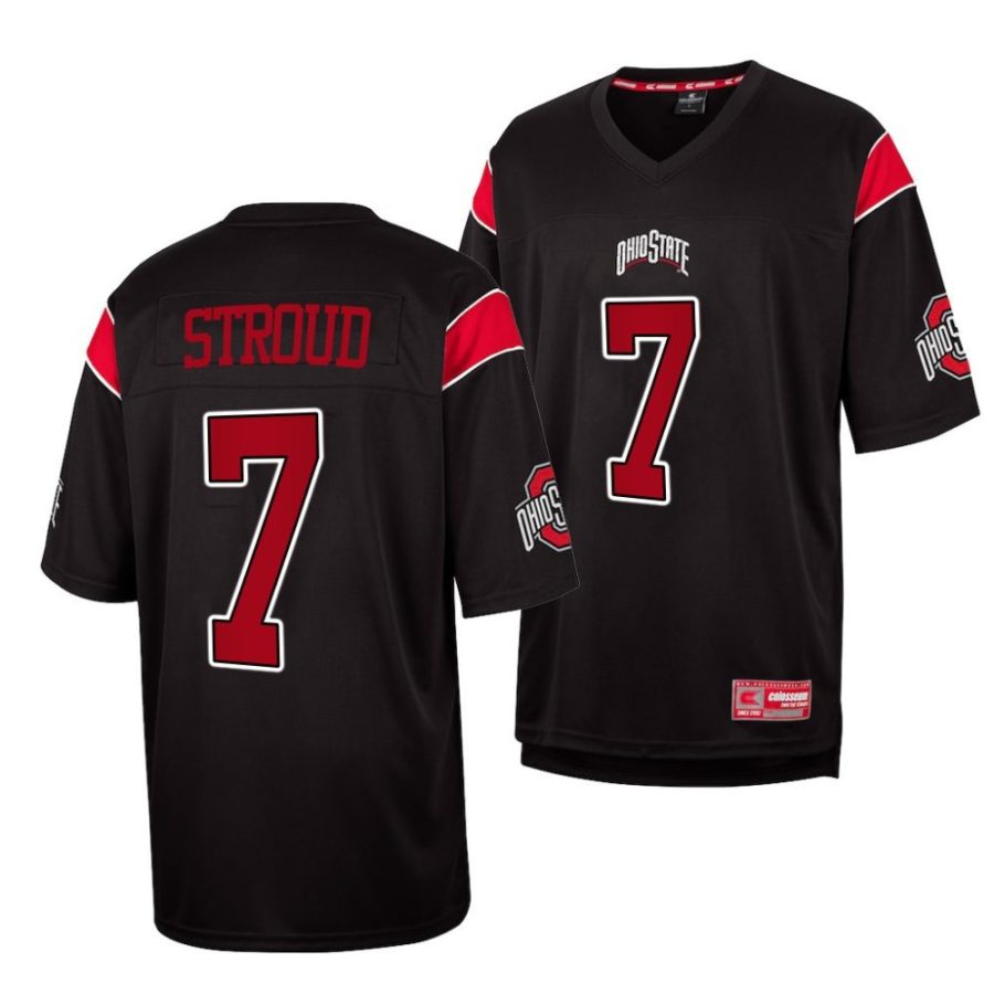 ohio state buckeyes c.j. stroud black fashion replica jersey scaled