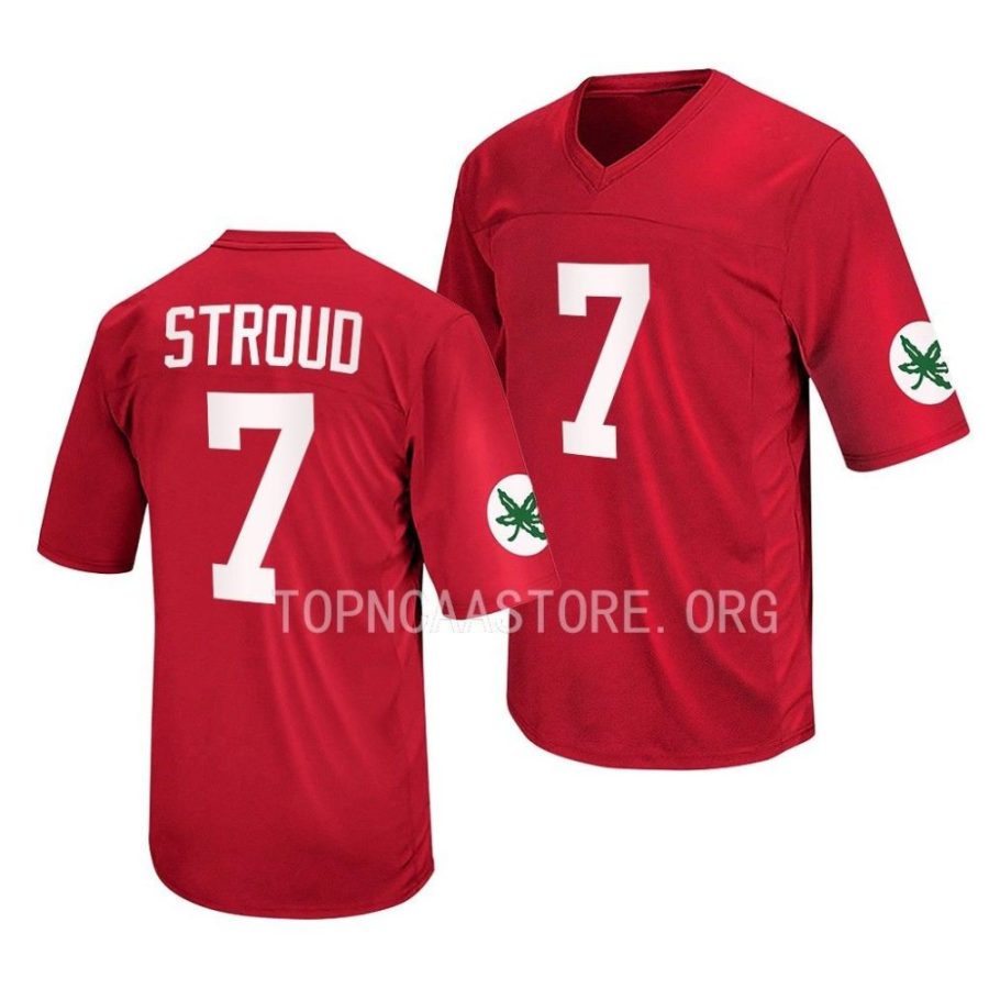 ohio state buckeyes c.j. stroud scarlet retro football replica jersey scaled