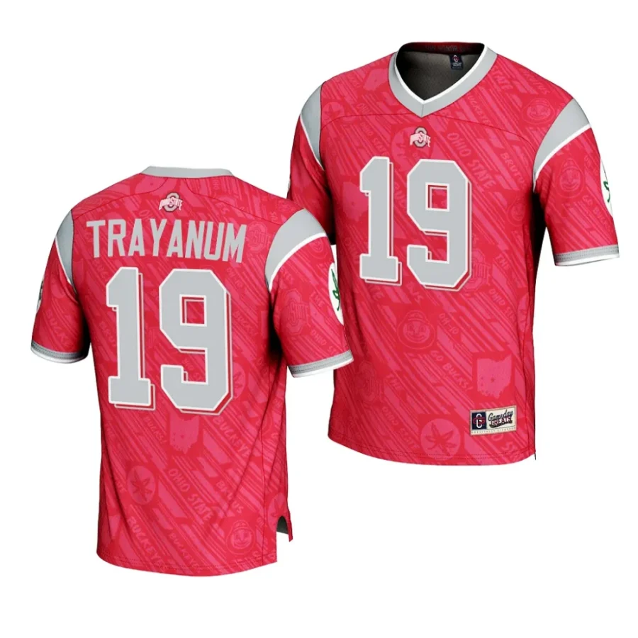 ohio state buckeyes chip trayanum scarlet highlight print football fashion jersey scaled