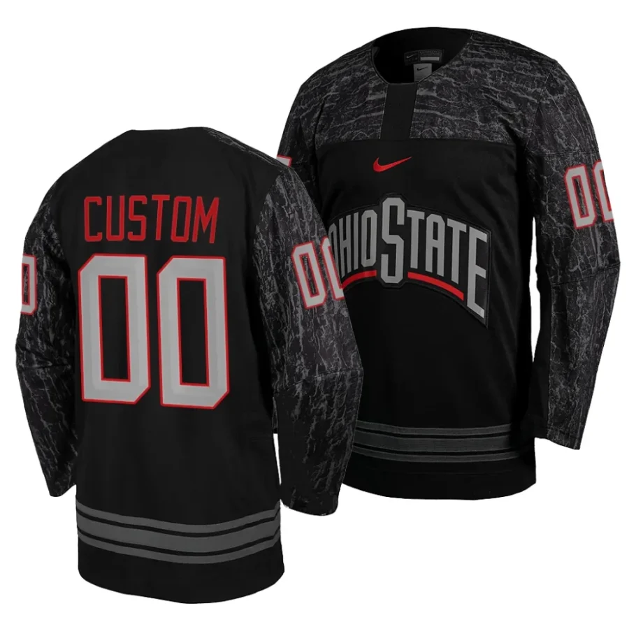 ohio state buckeyes custom 2023 30 college hockey black jersey scaled