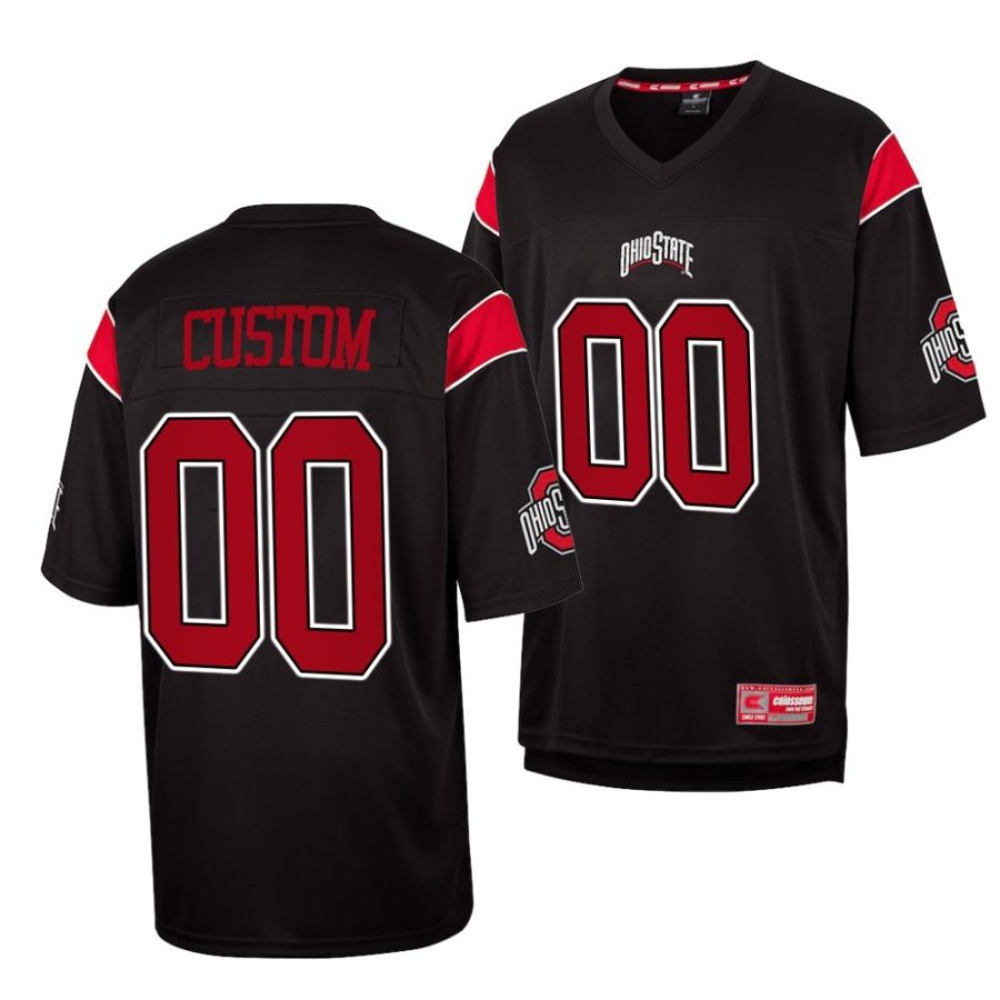 ohio state buckeyes custom black fashion replica jersey scaled