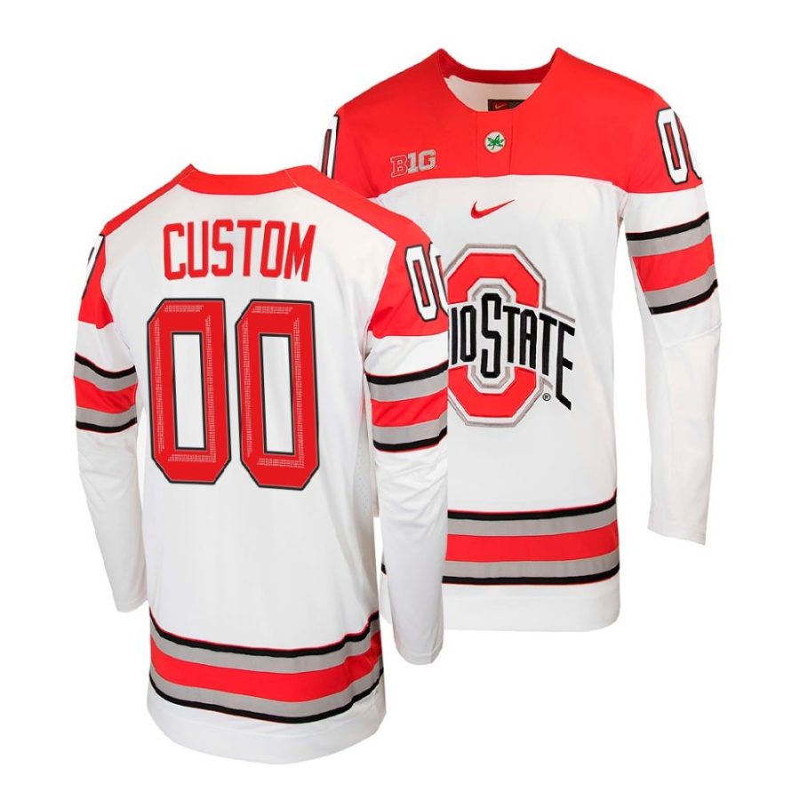 ohio state buckeyes custom college hockey white jersey scaled