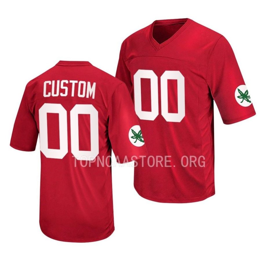 ohio state buckeyes custom scarlet retro football replica jersey scaled