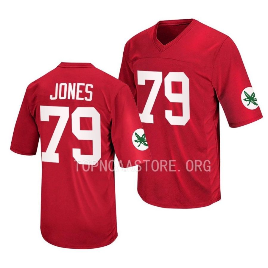 ohio state buckeyes dawand jones scarlet retro football replica jersey scaled
