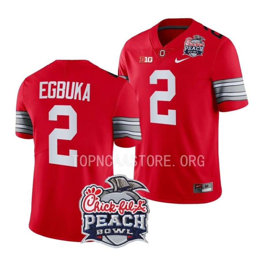 ohio state buckeyes emeka egbuka scarlet 2022 peach bowl college football playoff jersey scaled