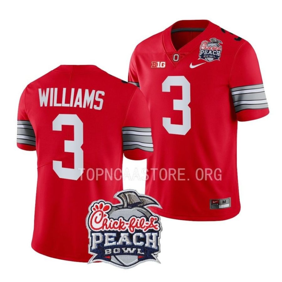 ohio state buckeyes miyan williams scarlet 2022 peach bowl college football playoff jersey scaled