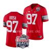 ohio state buckeyes nick bosa scarlet 2022 peach bowl college football playoff jersey scaled