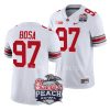 ohio state buckeyes nick bosa white 2022 peach bowl college football playoff jersey scaled