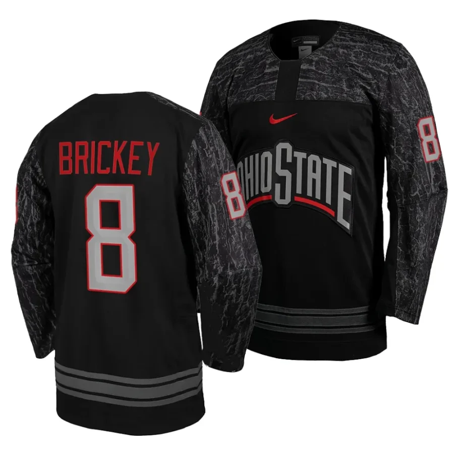 ohio state buckeyes scooter brickey 2023 30 college hockey black jersey scaled