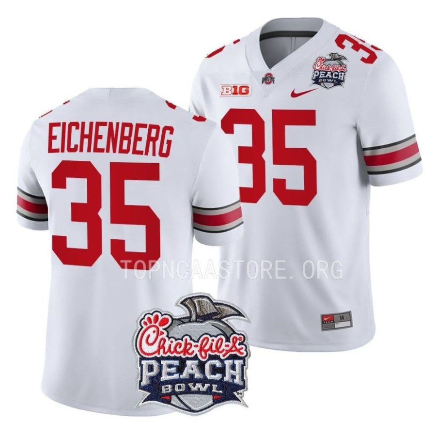 ohio state buckeyes tommy eichenberg white 2022 peach bowl college football playoff jersey scaled
