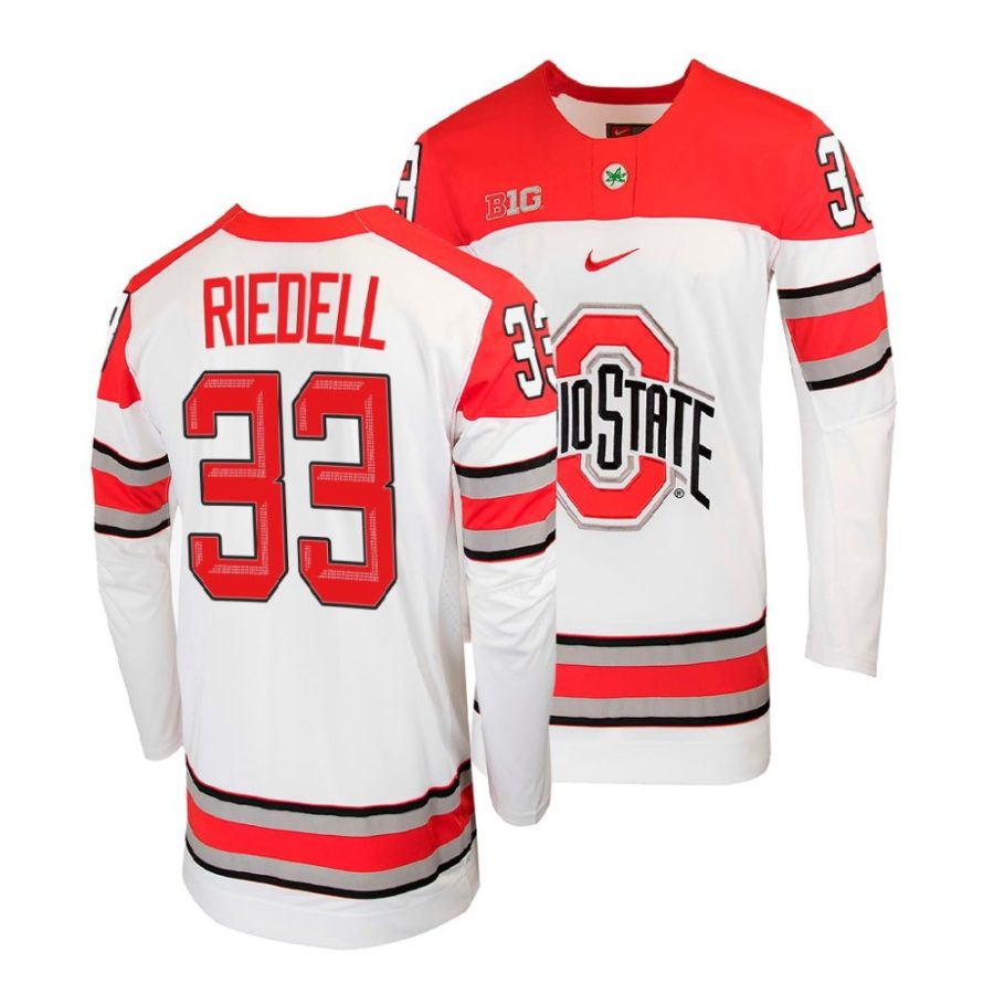 ohio state buckeyes will riedell college hockey white jersey scaled