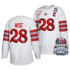 ohio state hockey jake wise 2023 faceoff on the lake white football inspired jersey scaled