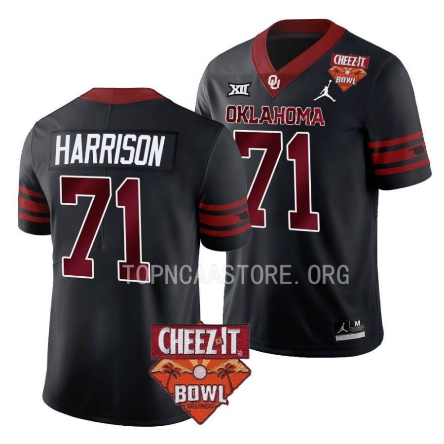 oklahoma sooners anton harrison black 2022 cheez it bowl college football jersey scaled