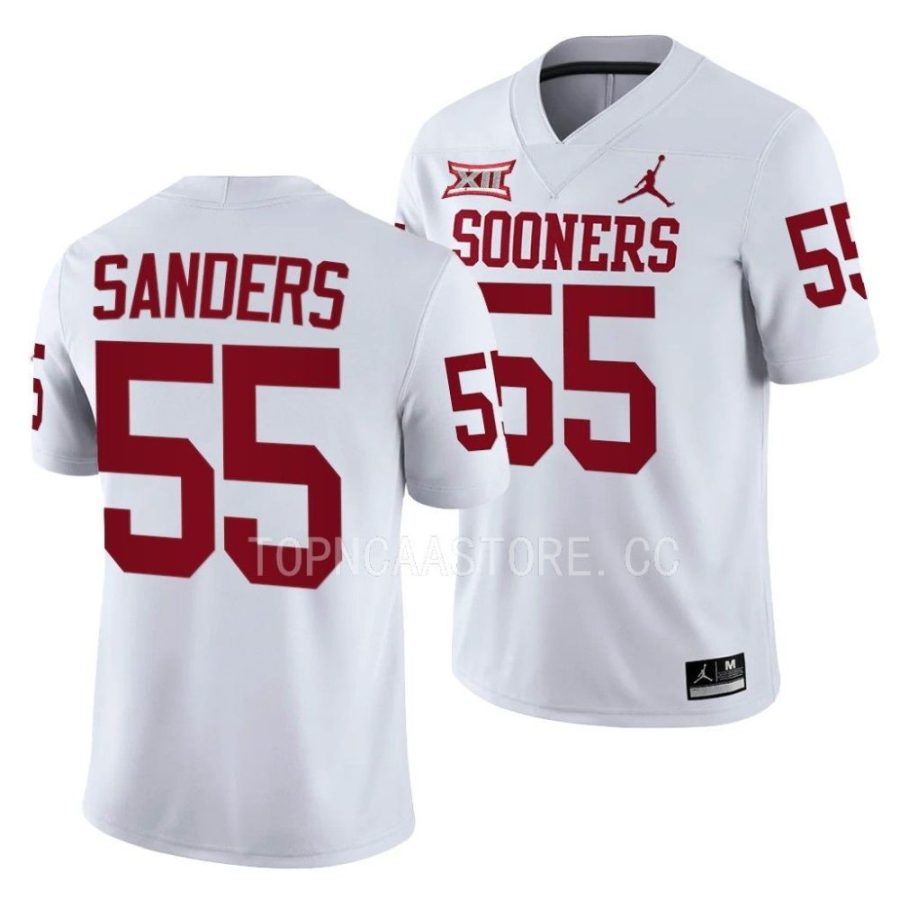 oklahoma sooners ashton sanders white nil football jersey scaled