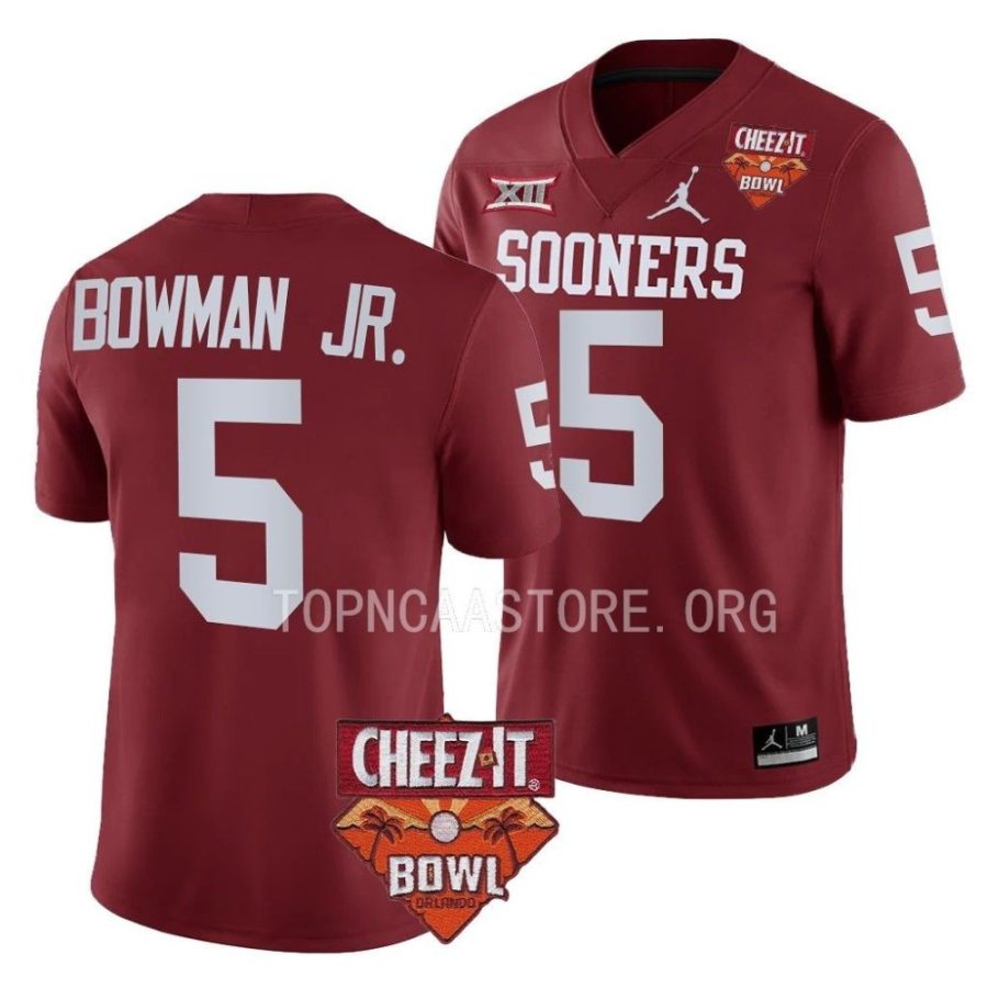 oklahoma sooners billy bowman jr. crimson 2022 cheez it bowl college football jersey scaled