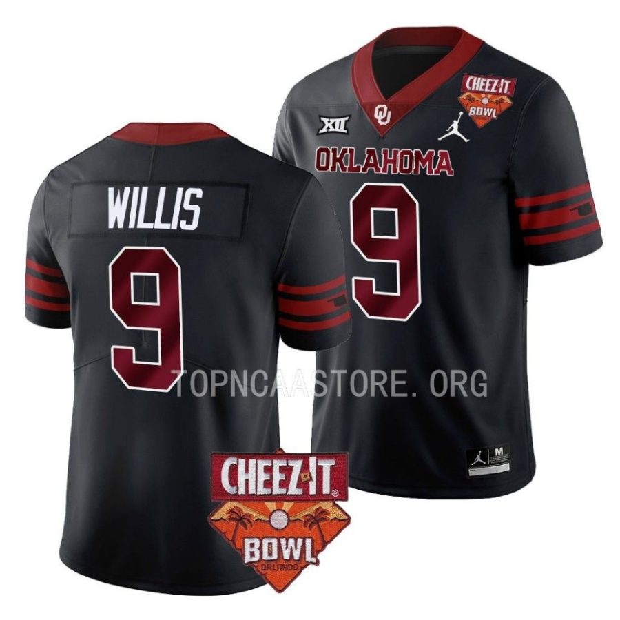 oklahoma sooners brayden willis black 2022 cheez it bowl college football jersey scaled