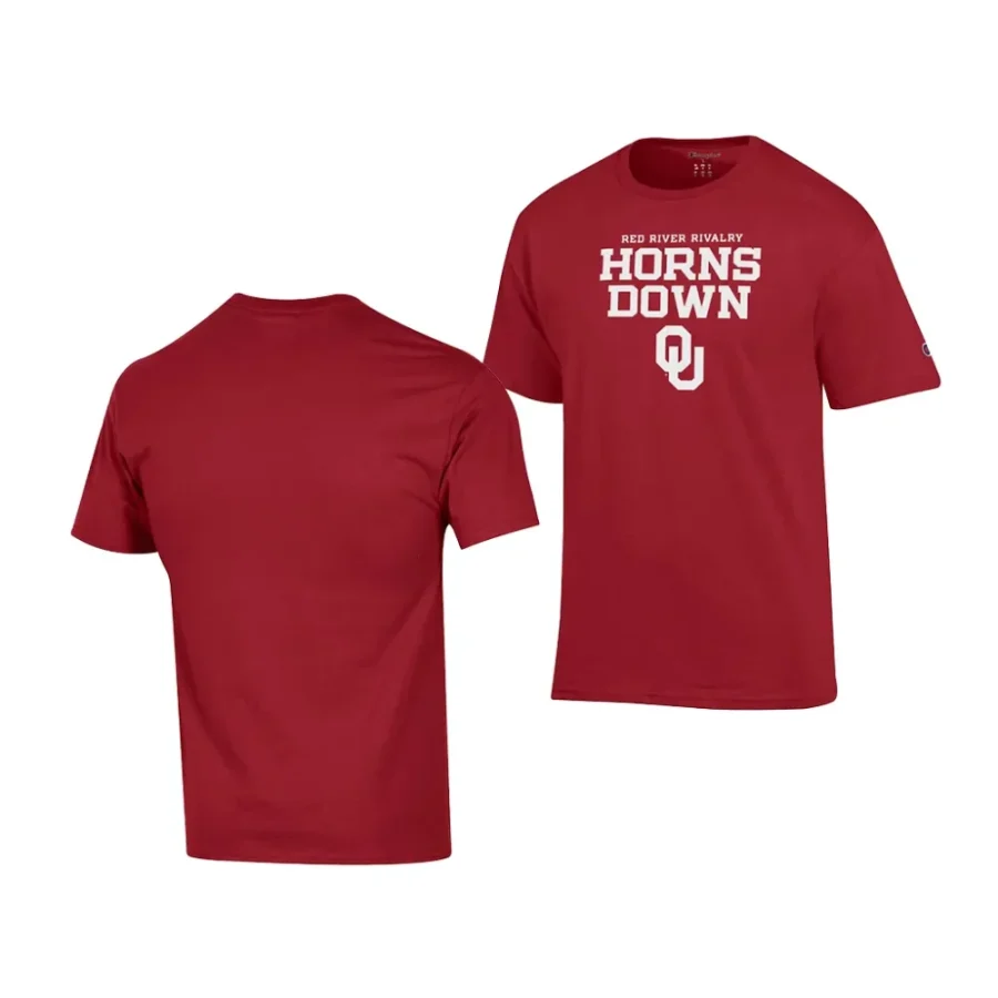 oklahoma sooners crimson red river rivalry slogan men t shirt scaled