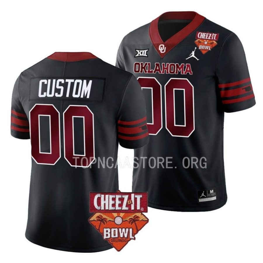 oklahoma sooners custom black 2022 cheez it bowl college football jersey scaled