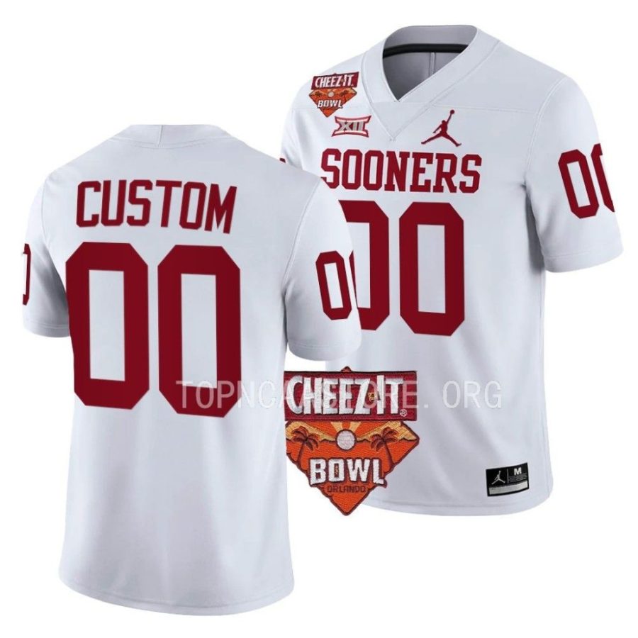 oklahoma sooners custom white 2022 cheez it bowl college football jersey scaled