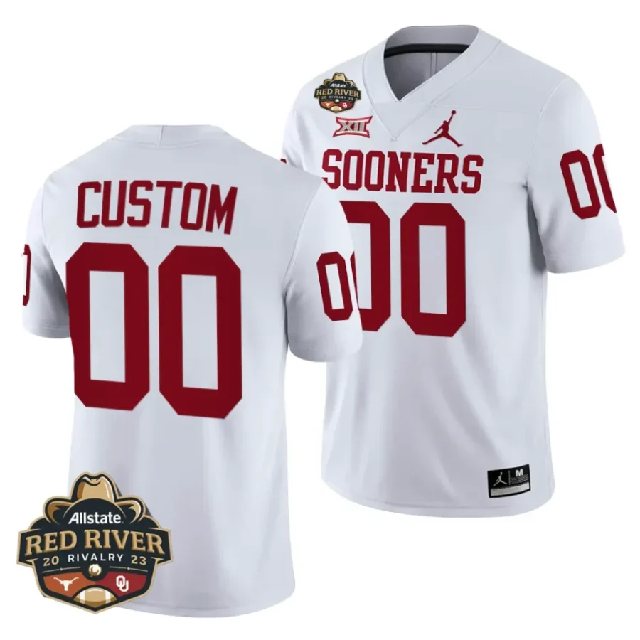 oklahoma sooners custom white 2023 allstate red river rivalry football jersey scaled