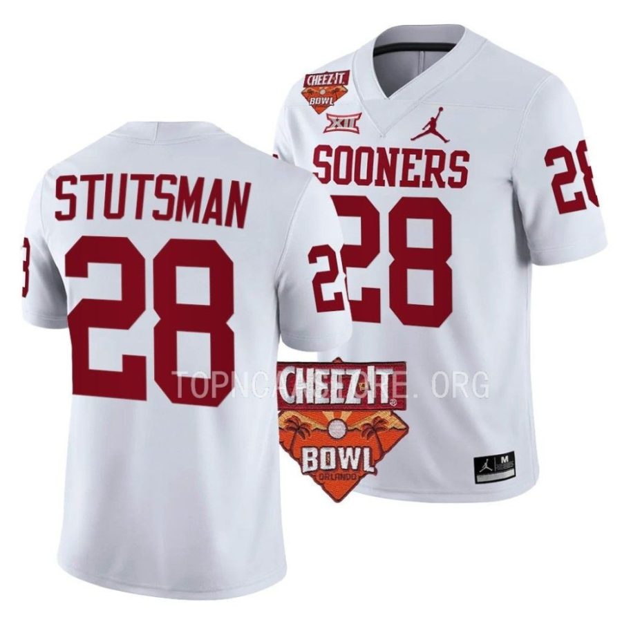oklahoma sooners danny stutsman white 2022 cheez it bowl college football jersey scaled
