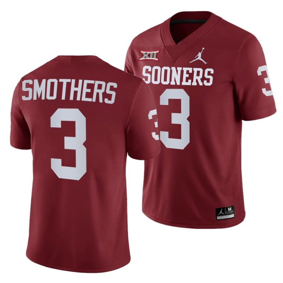 oklahoma sooners daylan smothers crimson college football class of 2023 jersey scaled