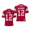 oklahoma sooners drake stoops youth crimson nil player jersey scaled
